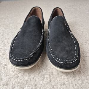 Johnston & Murphy Sheepskin Driving Moc, Loafer Black, 9.5M, Made in Brazil, EUC